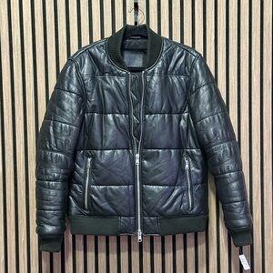 All Saints Men's Black Puffer Jacket